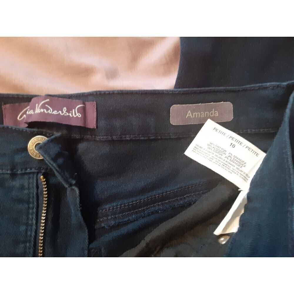 Gloria Vanderbilt Women's Size Petite 10 P Dark Navy Amanda Jeans Slimmi…​​​​​ - Picture 6 of 8